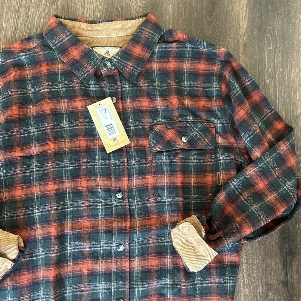 Legendary Whitetails Men's Buck Camp Flannel Shirt Plaid XL Hunting Corduroy NEW